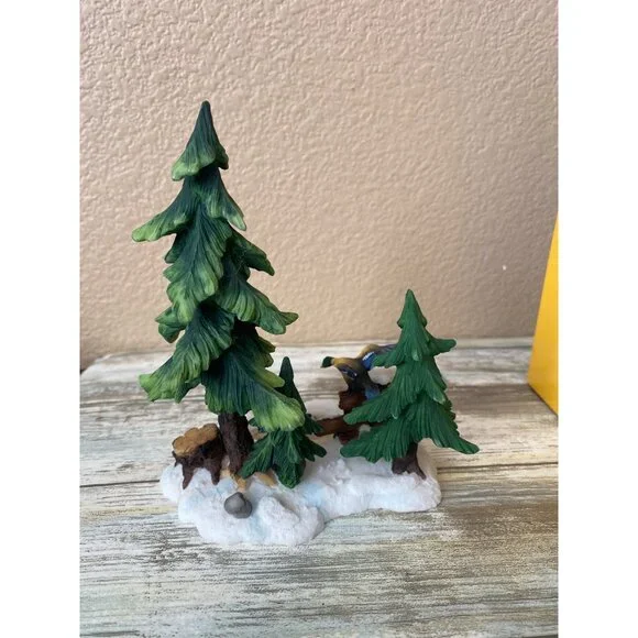 Santa’s Workbench Duck Pond Trees Resin Village Accessory 2002 w/ Box Pre-Owned - Picture 9 of 12